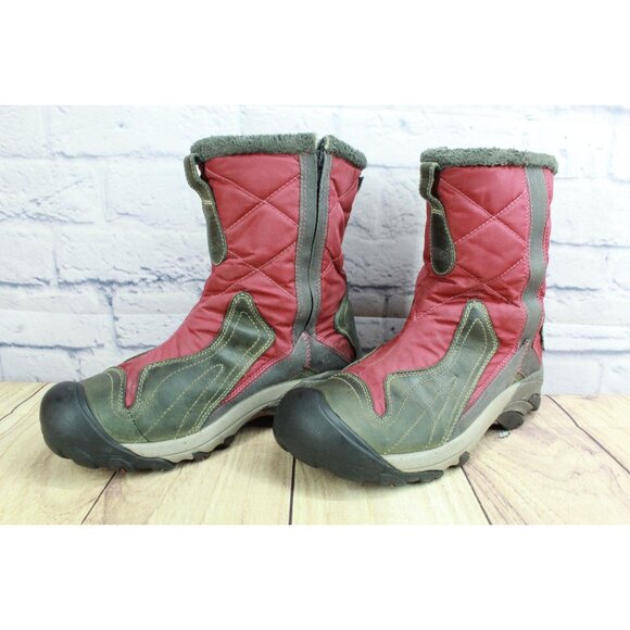 Keen Betty Side Zip Winter Insulated Snow Ski Boots Burgundy Size 10 - Picture 2 of 11
